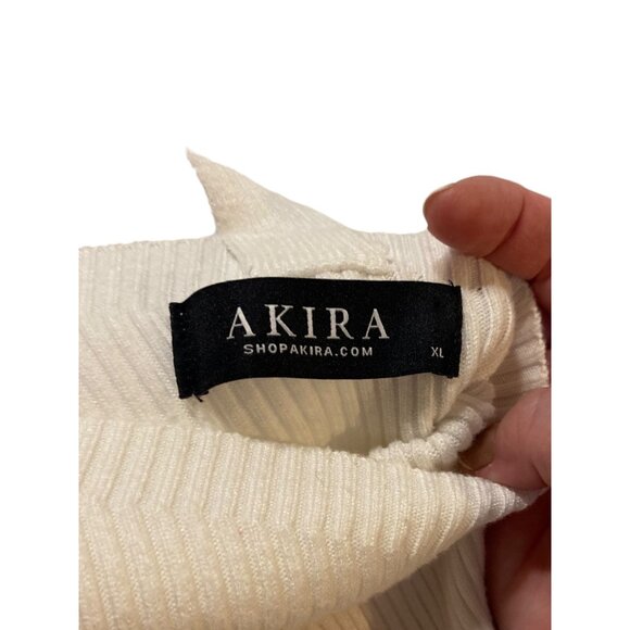Akira Rib Sweater Dress Cream a size XL Minimalist Quiet Luxury Neutral Corpcore - Picture 3 of 13